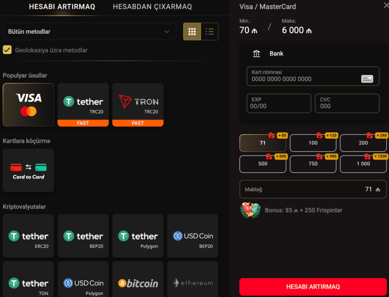 Azərbaycanda Pinco Kazinosunda depozit qoyun